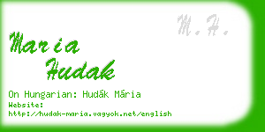 maria hudak business card