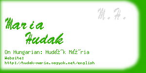 maria hudak business card